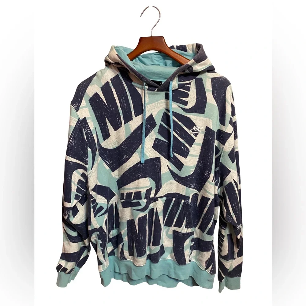 Nike Air Futura All Over Print Pullover Hoodie Mens Size XL